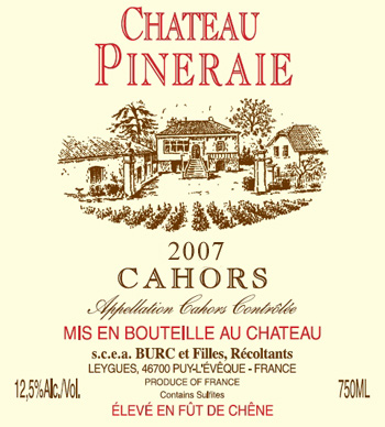 Wine Cahors Ch�teau Pineraie 2010