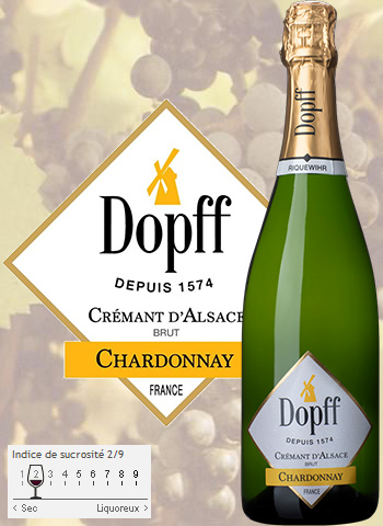 Crémant d'Alsace Chardonnay Brut Dopff au Moulin 2015
