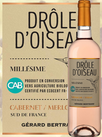 Drôle d'Oiseau Grenache - Syrah 2018 vin rosé Gérard Bertrand