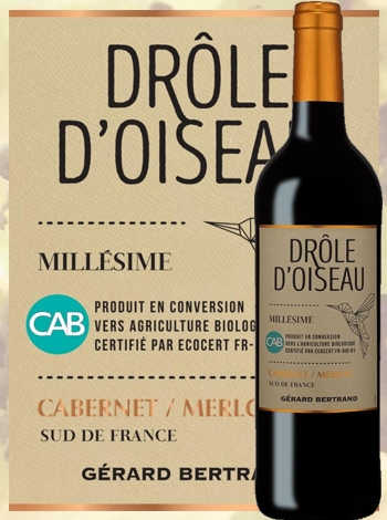 Drôle d'Oiseau cabernet sauvignon - merlot 2018 Gérard Bertrand